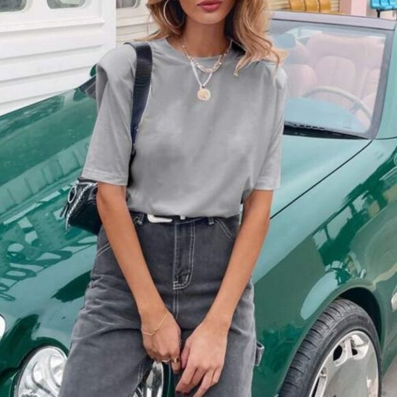 GRAY CASUAL TEE - Picture 3 of 5